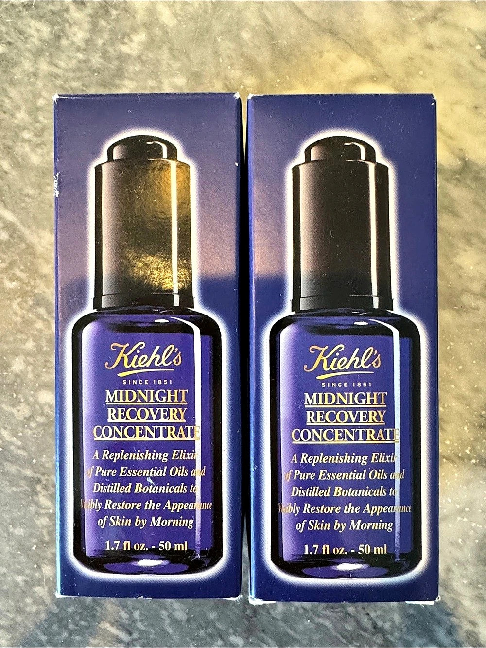 Kiehl's Midnight Recovery Concentrate Facial Oil Serum Duo NWT (2)